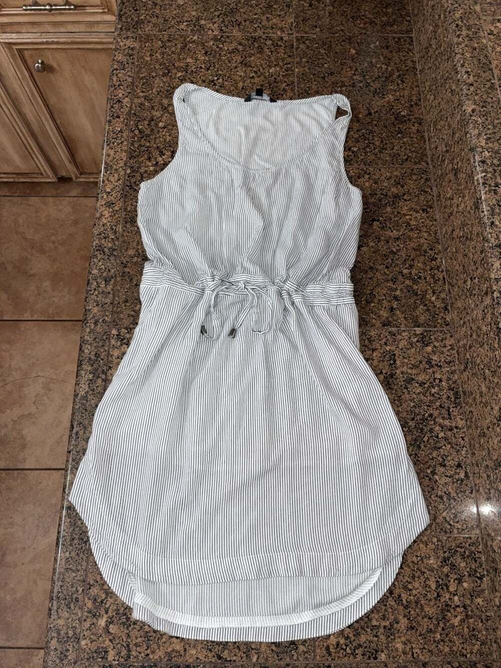 Velvet Heart Sleeveless Striped Drawstring Waist Dress Size M